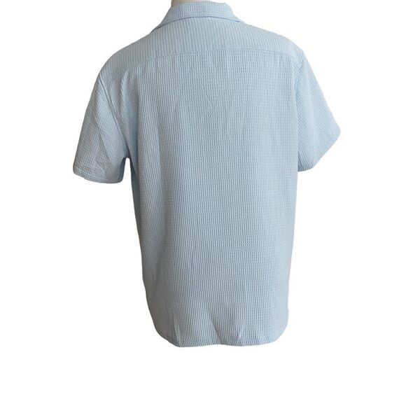 Men's Casual COOFANDY Blue Waffle Button Down Shirt Size XL NWOT - Picture 2 of 9